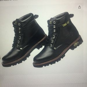 TING GU Mens Sz/9.5 (Chinese 44) Safety Steel Toe Waterproof Work Boots